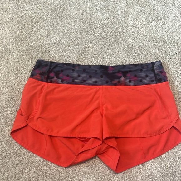 Lululemon Speed Up  Shorts 2.5" Lined Coral /Red Women's Size 6 - Picture 1 of 15